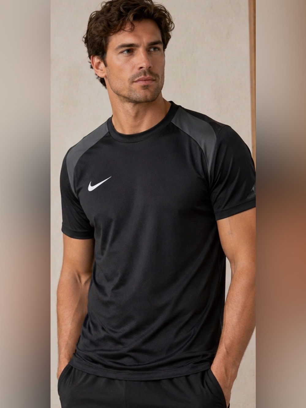 Nike Black Dri-FIT Slim Fit Athletic Tee Short Sleeve NWT